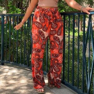 Free People Paisley Printed Pants Medium